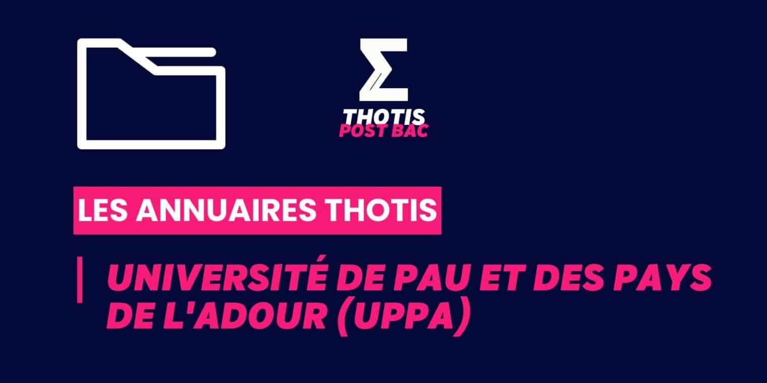 Annuaires Thotis - Université de Pau et des Pays de l'Adour