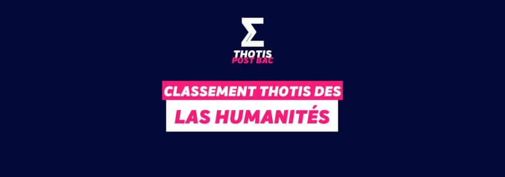 Classement Thotis- LAS Humanités