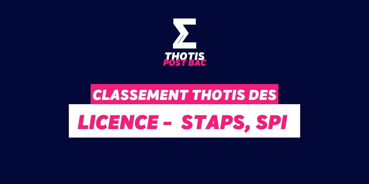 Classement Thotis - Licence - STAPS, SPI