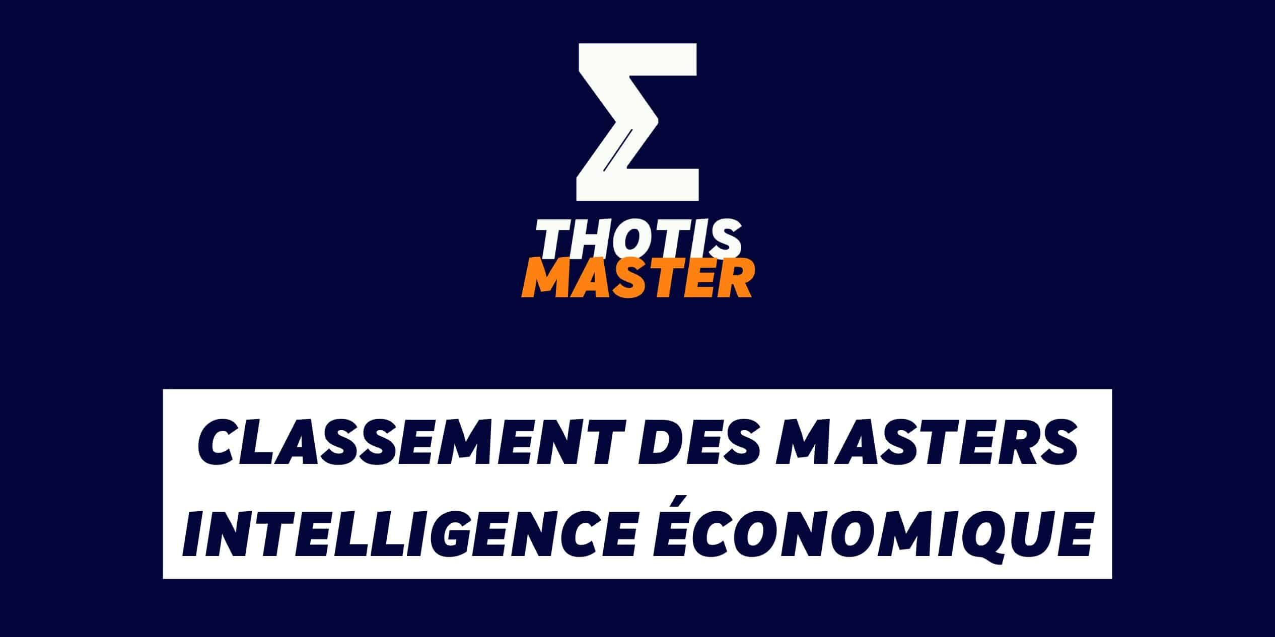 Classement des masters intelligence économique