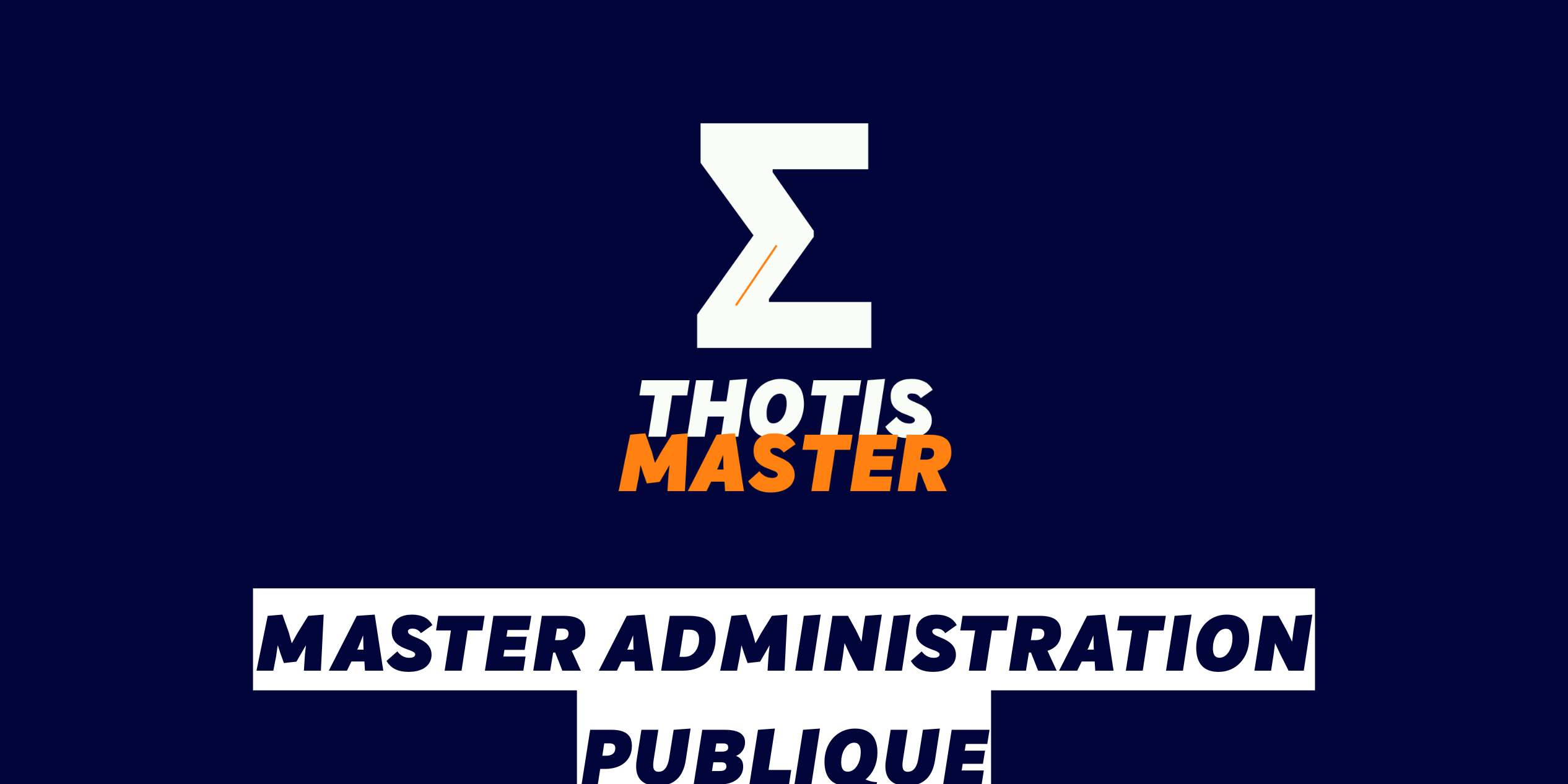 Master Administration publique Master Administration publique