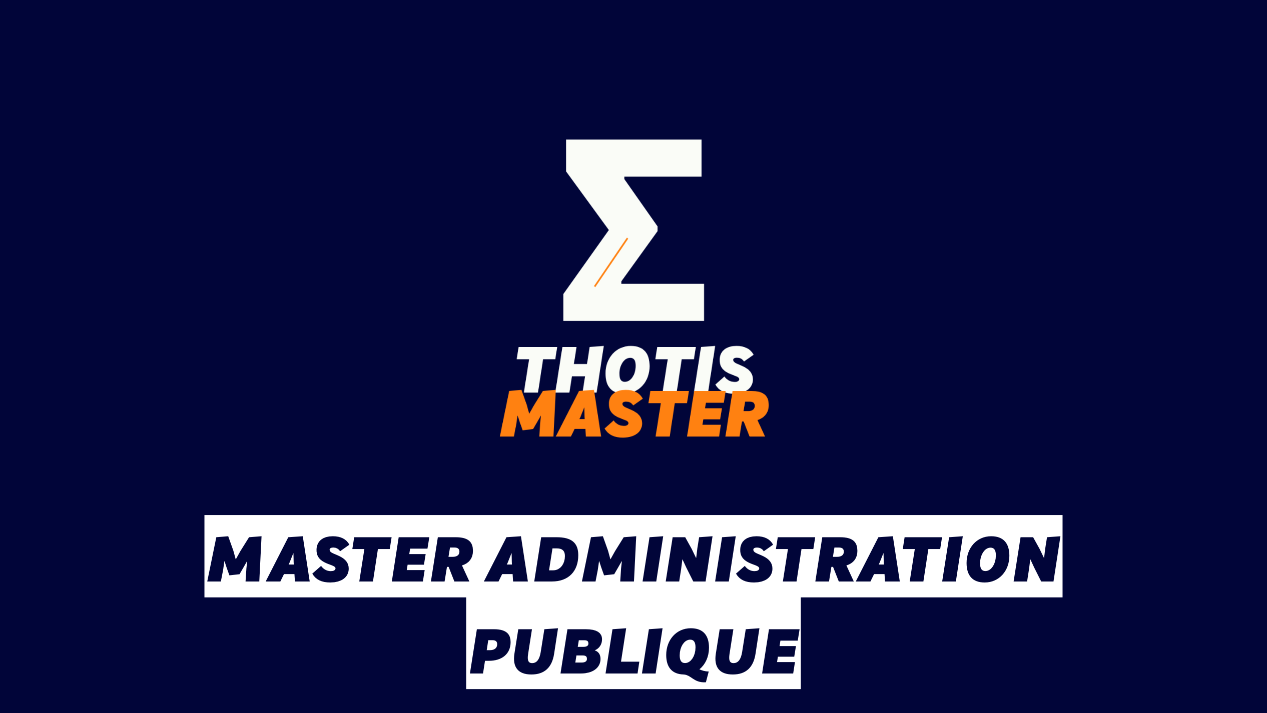 Master Administration publique