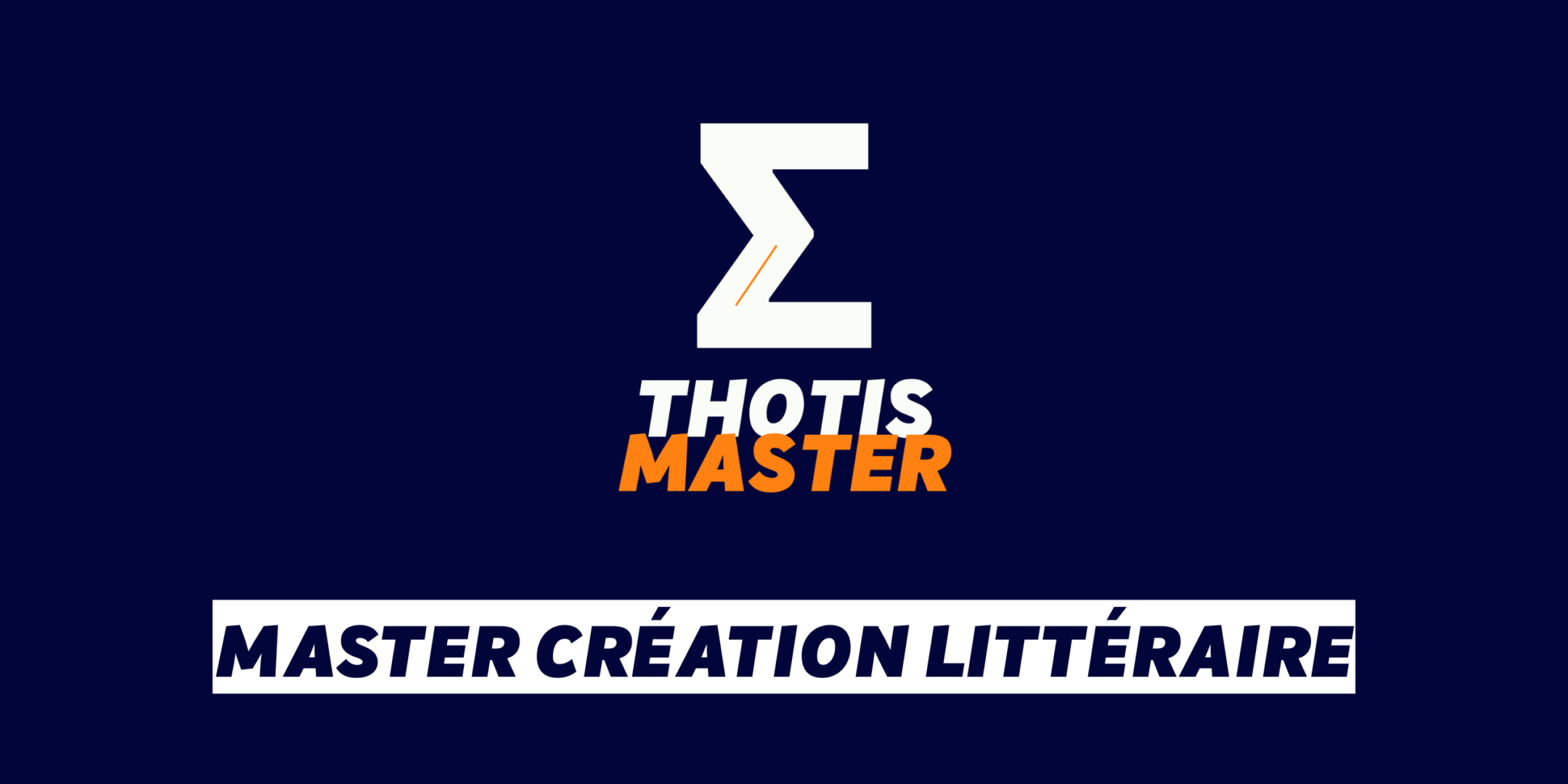 Master Création littéraire