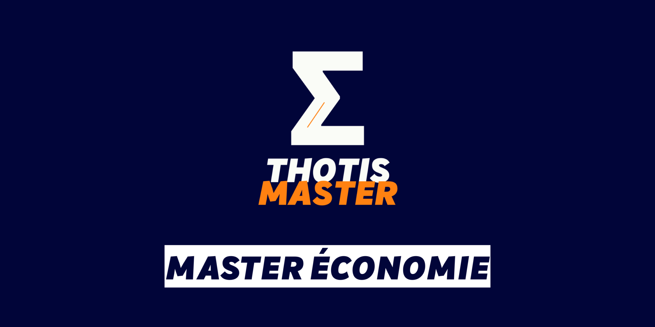 Master Économie