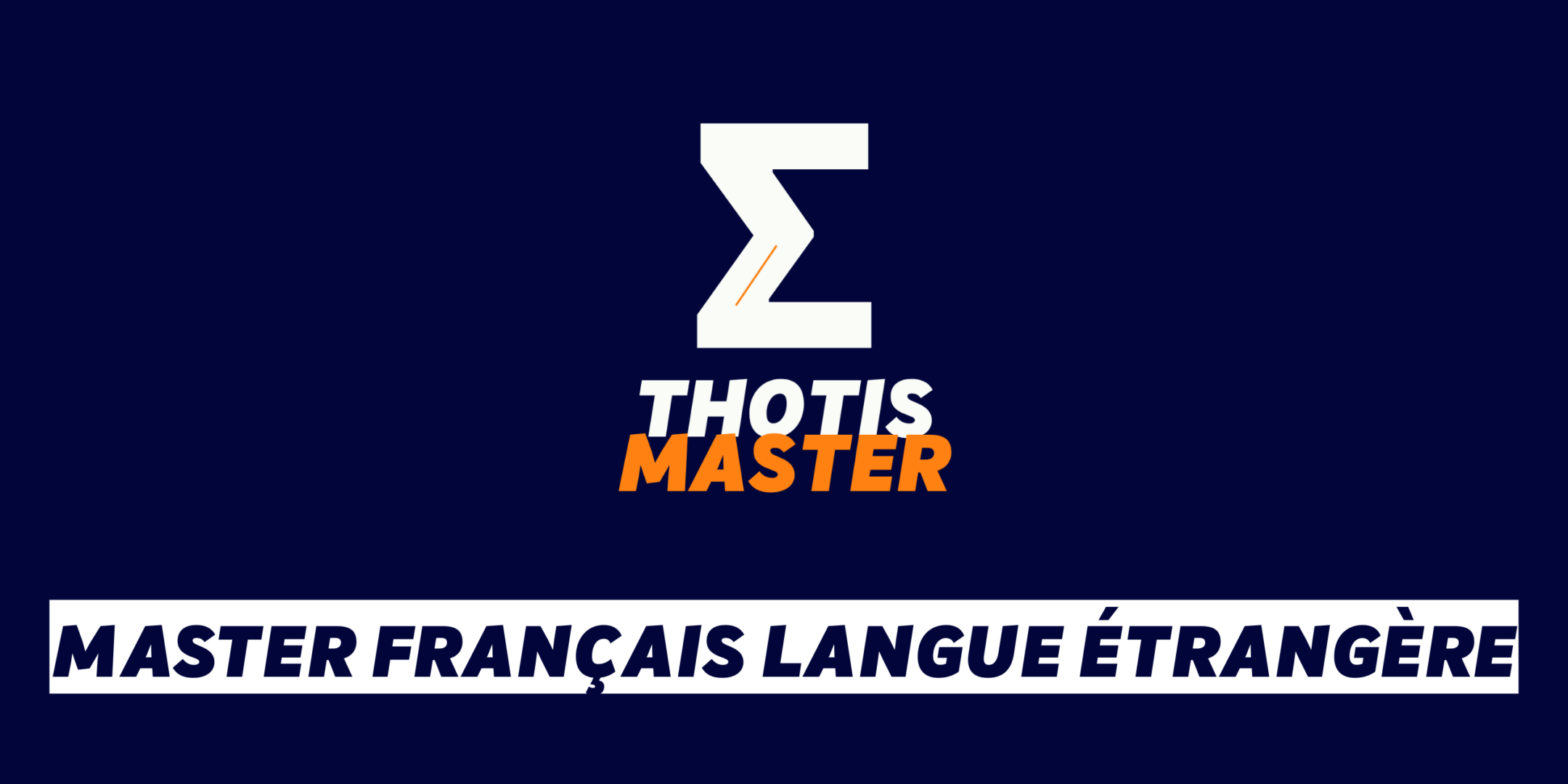 Master Français langue étrangère