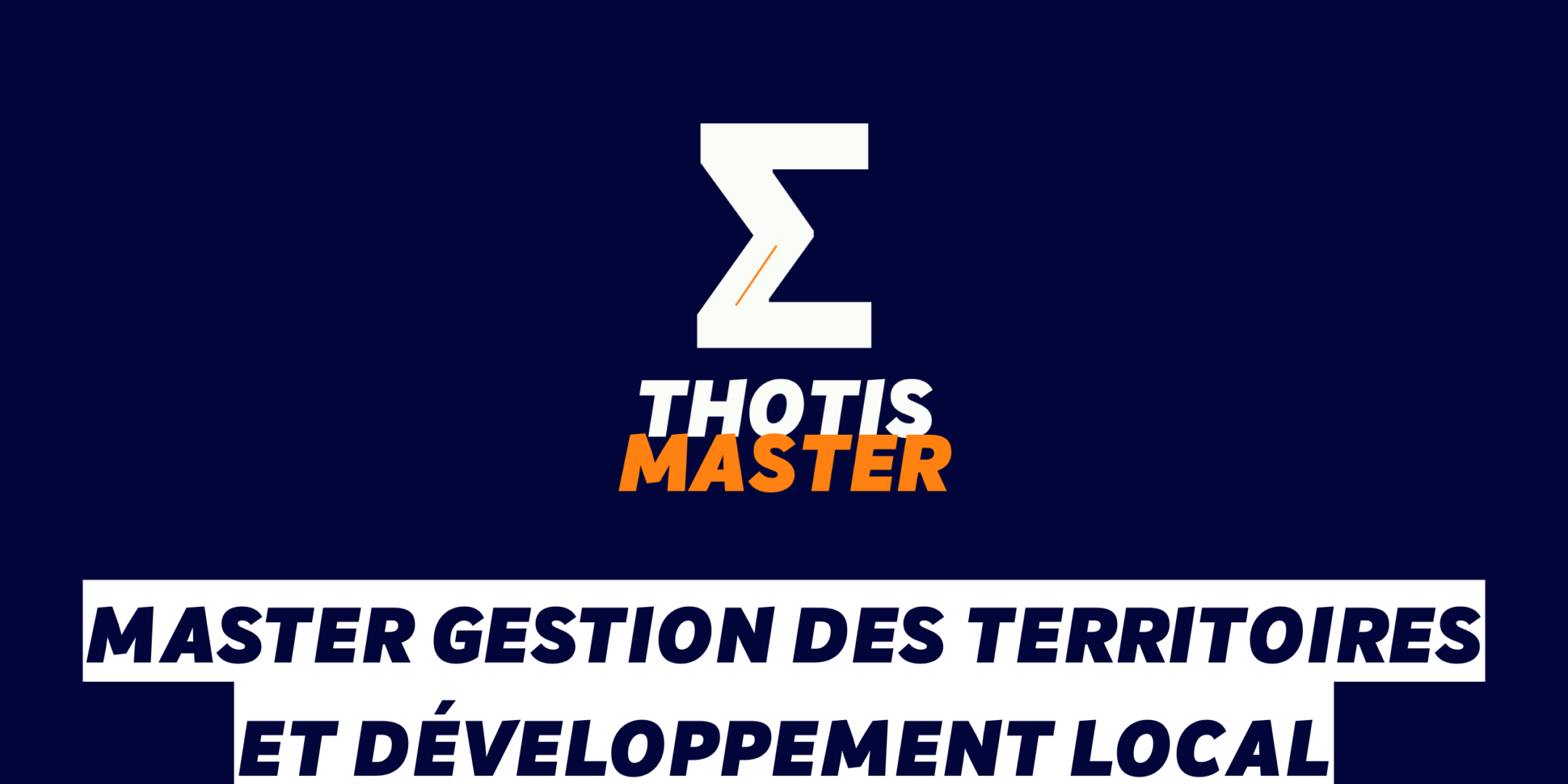 Master Gestion des territoires et développement local