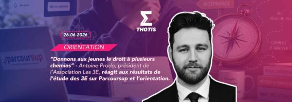 « Donnons aux jeunes le droit à plusieurs chemins » Antoine Prodo, président de l’Association Les 3E, réagit aux résultats de l’étude des 3E sur Parcoursup et l’orientation. "Donnons aux jeunes le droit à plusieurs chemins » Antoine Prodo, président de l’Association Les 3E, réagit aux résultats de l’étude des 3E sur Parcoursup et l’orientation