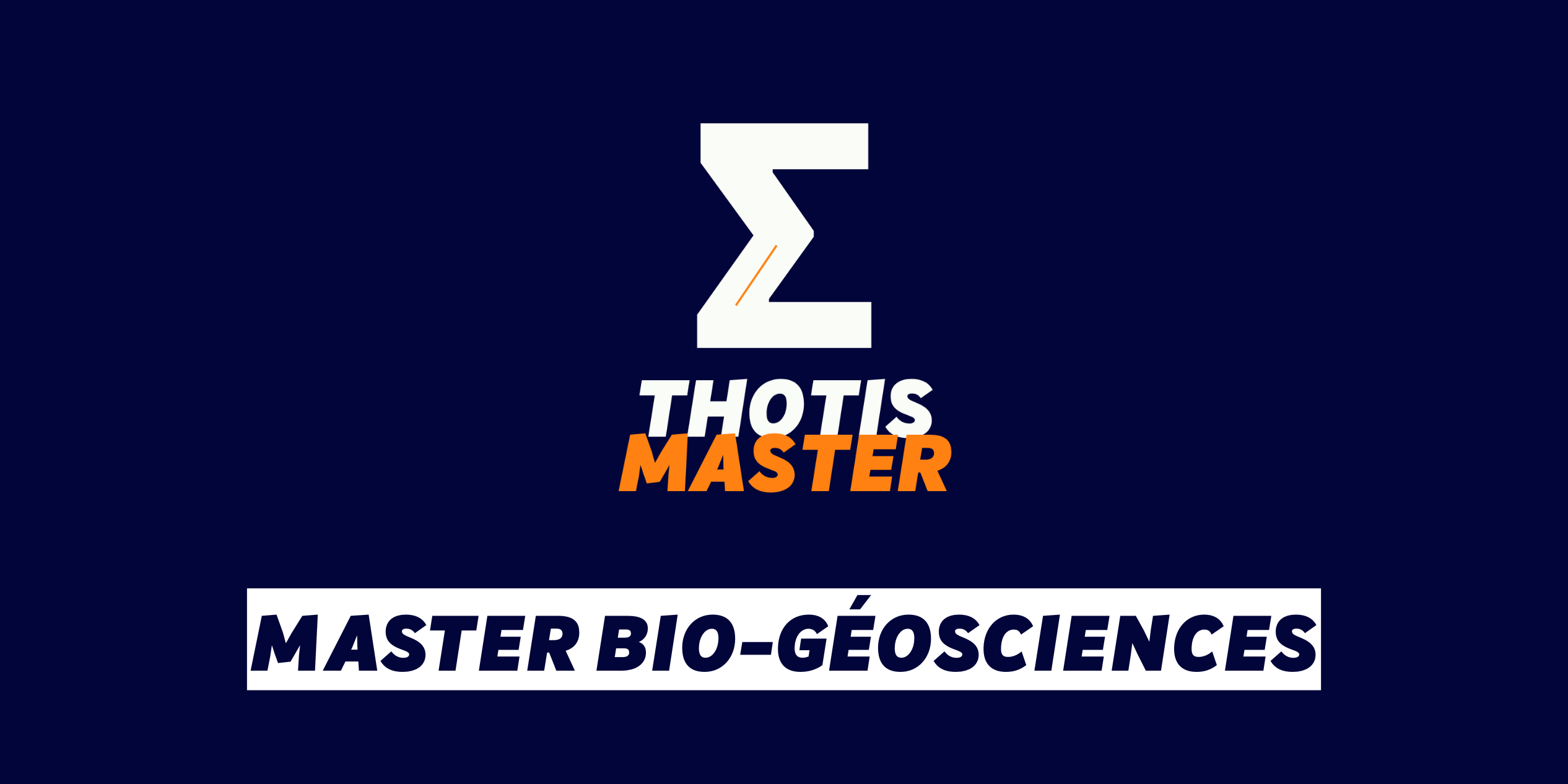 Master Bio-Géosciences