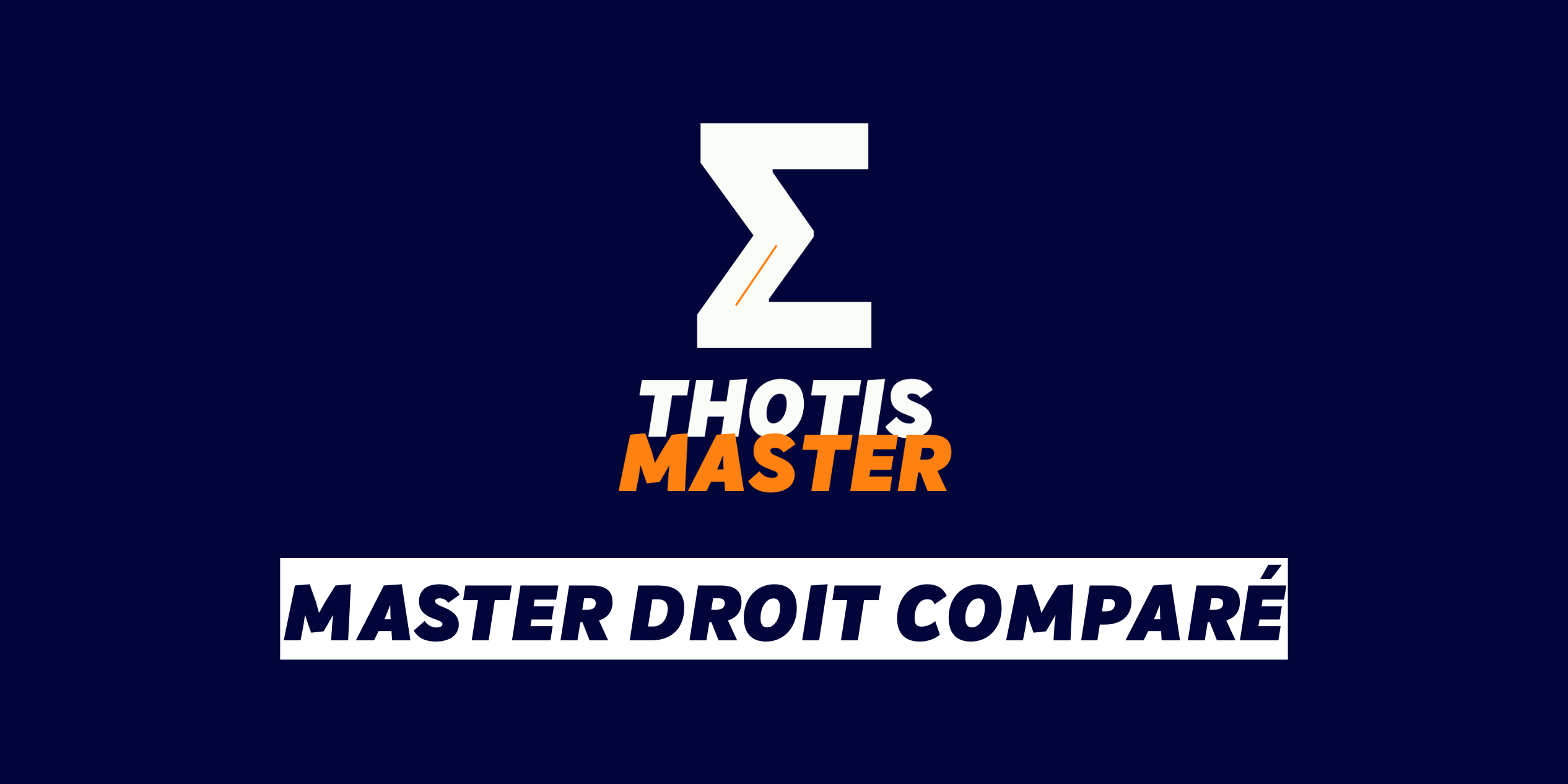 Master Droit comparé