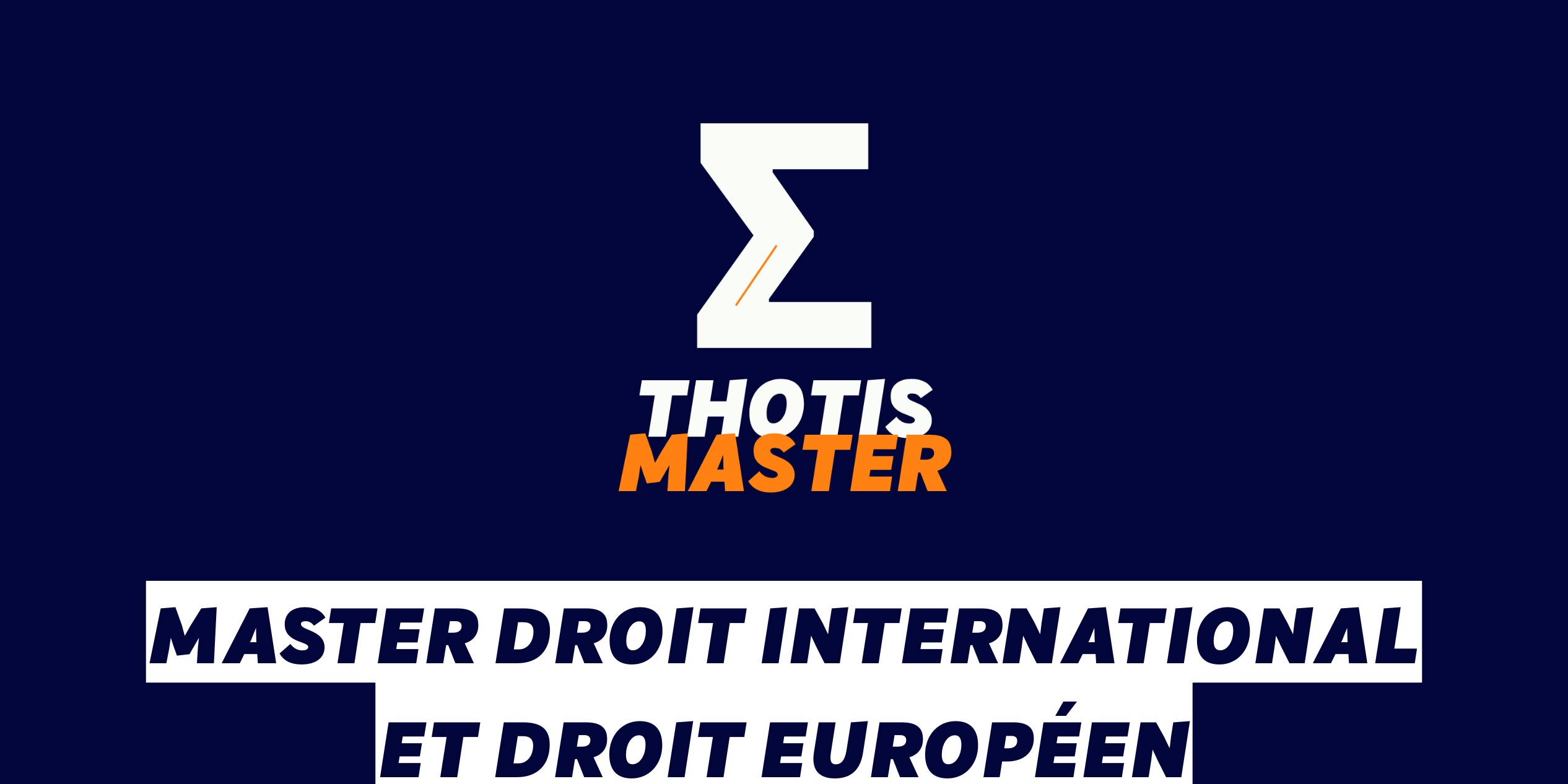 Master Droit international et droit européen