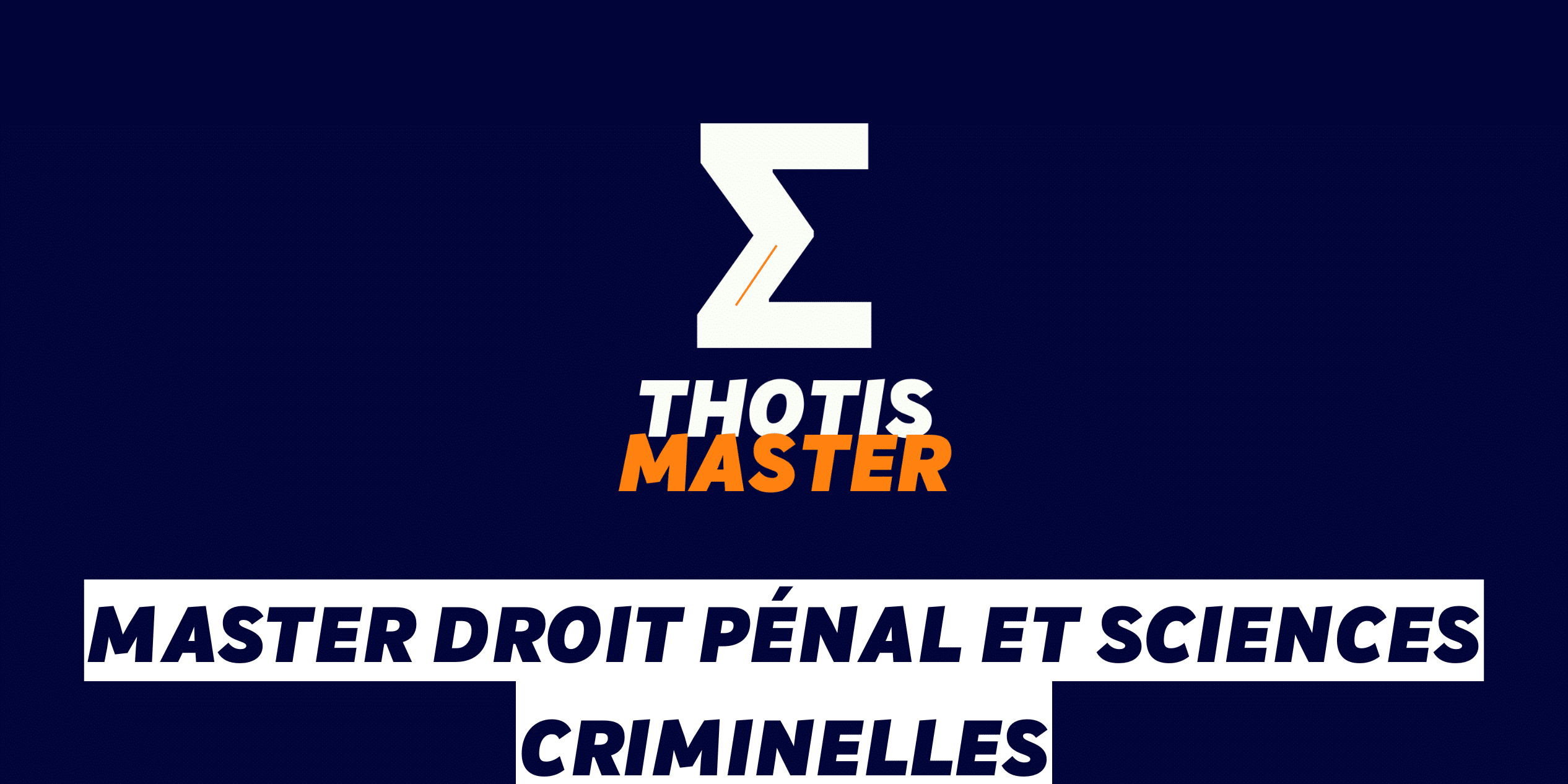 Master Droit pénal et sciences criminelles