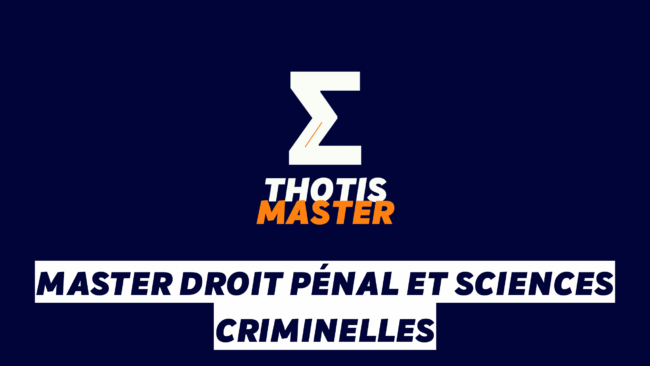 Master Droit pénal et sciences criminelles