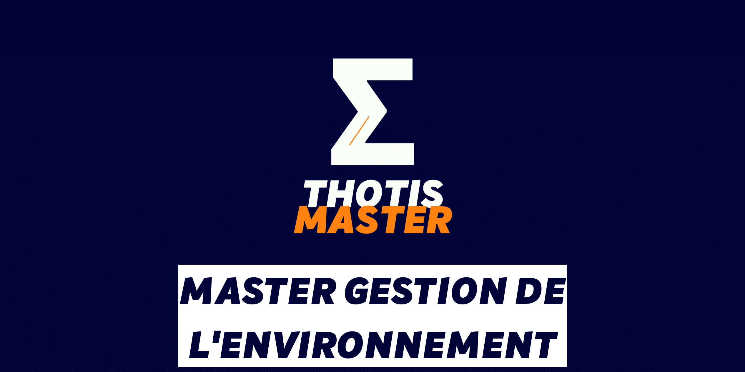 Master Gestion de l’environnement