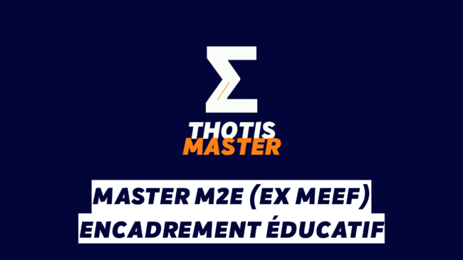 Master M2E (ex MEEF) Encadrement éducatif