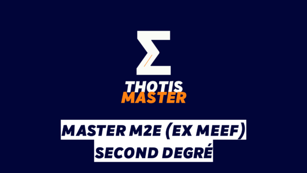 Master M2E (ex MEEF) Second degré