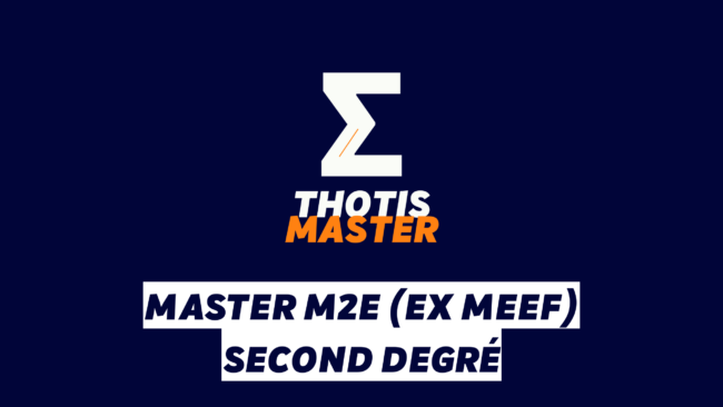 Master M2E (ex MEEF) Second degré
