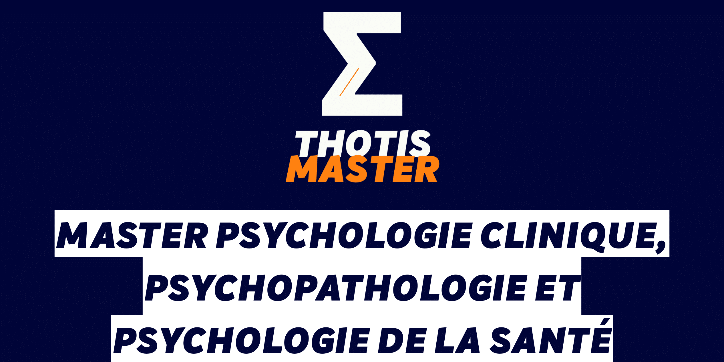 Master Psychologie clinique, psychopathologie et psychologie de la santé