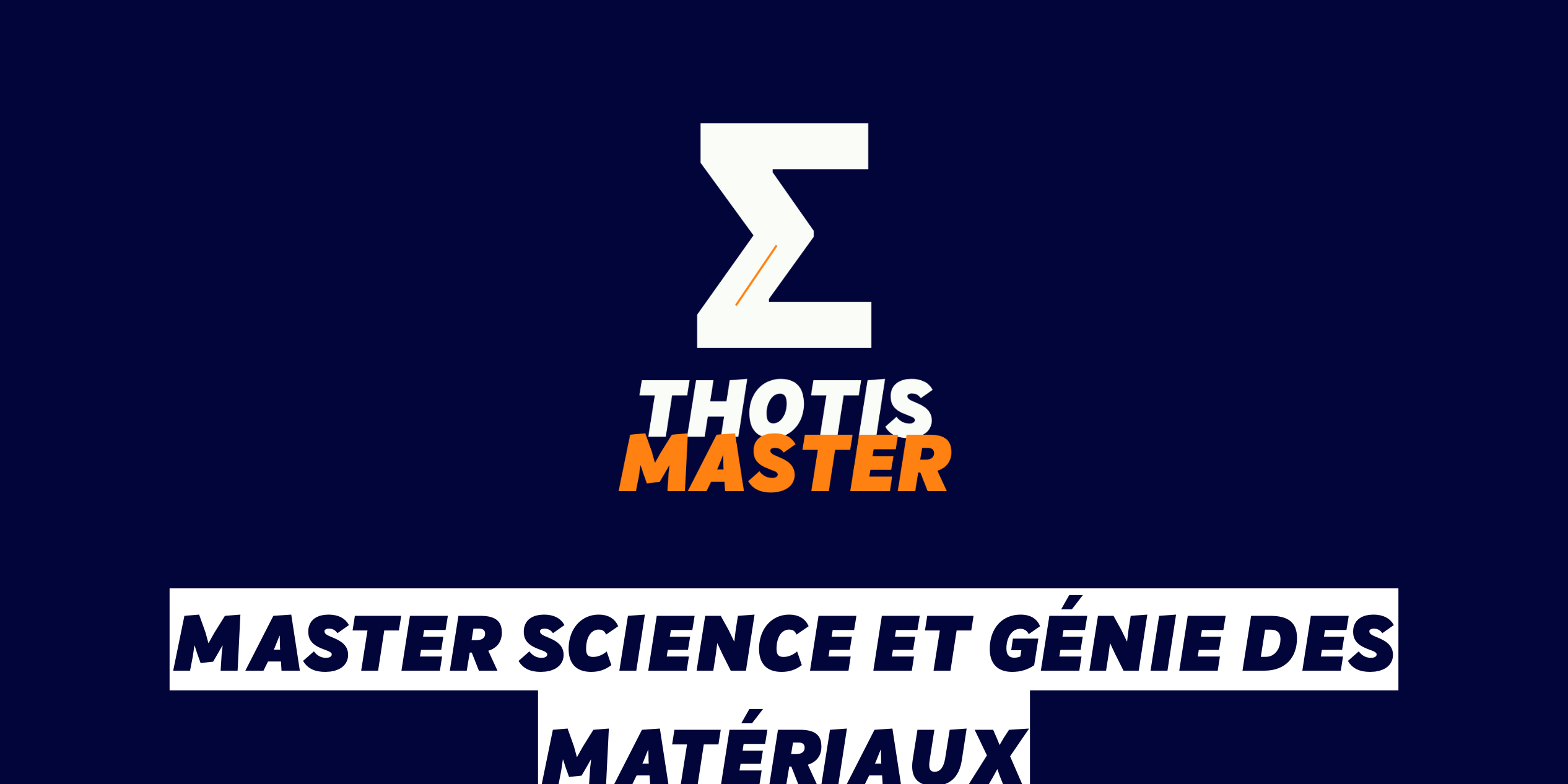 Master Science et génie des matériaux