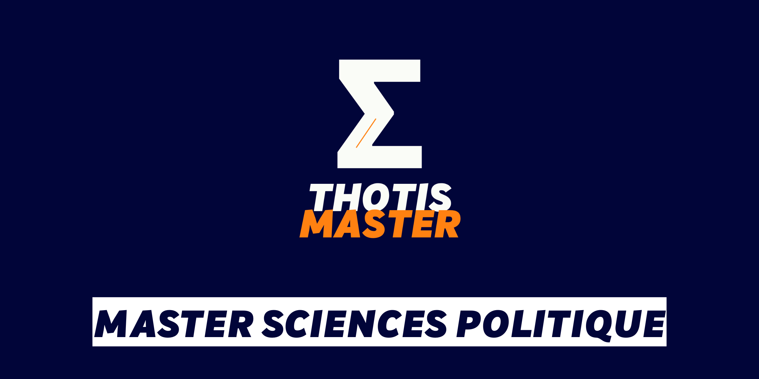 Master Sciences Politique