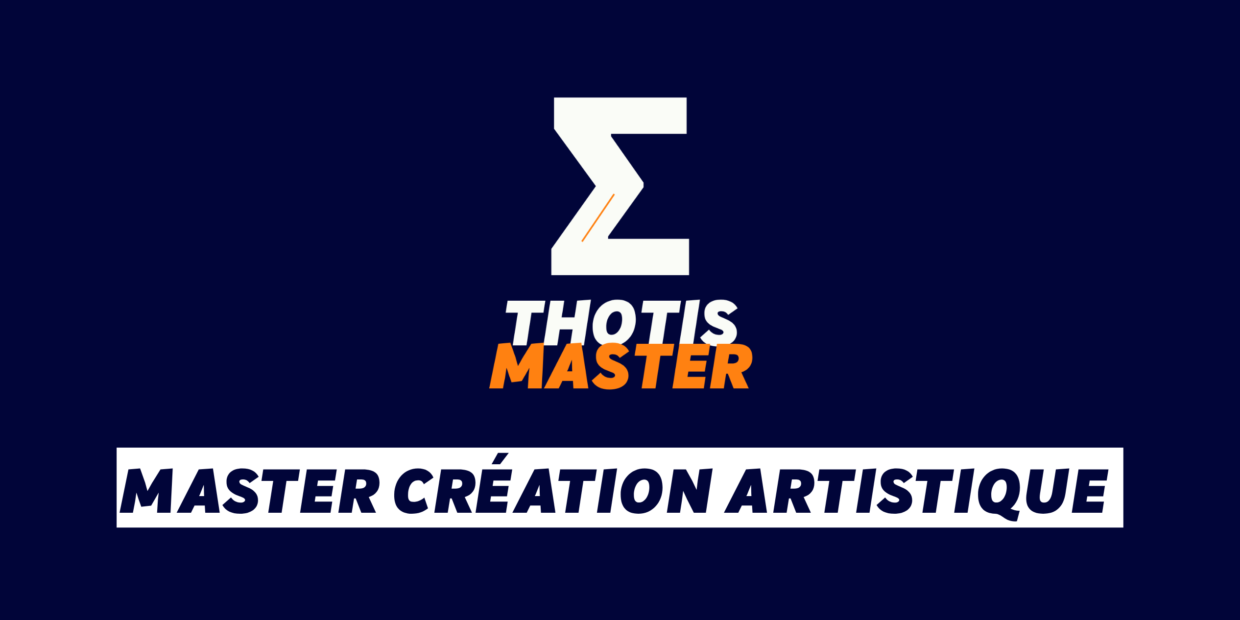 Logo for Thotis Master: a large white zigzag Z with an orange accent, paired with 'THOTIS MASTER' in white and orange on a dark blue background.
