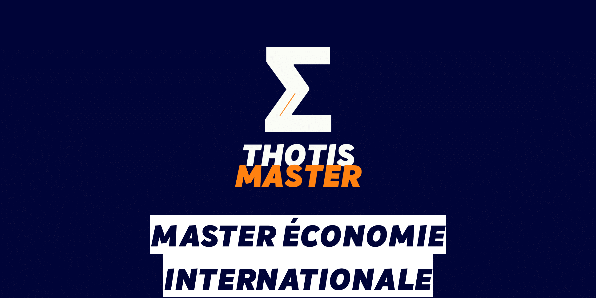 Master Économie internationale