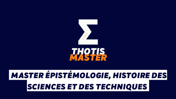 Logo on dark blue background: a white Z symbol with 'THOTIS MASTER' in white and orange, followed by a bold white banner with a French program title.