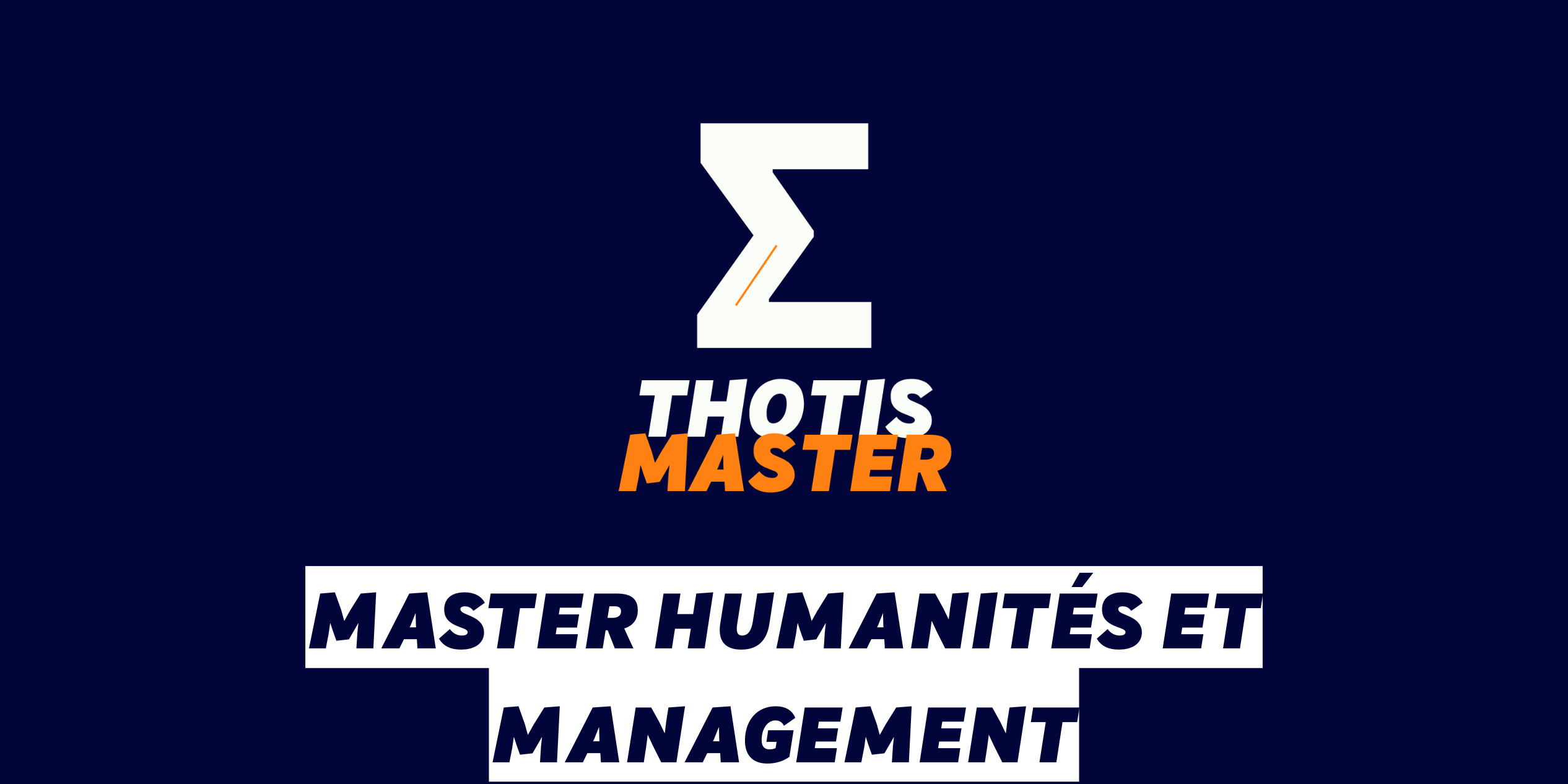 Master Humanités et management