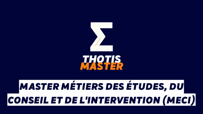 Brand logo: white zigzag 'Z' mark above 'THOTIS MASTER' in white and orange on a dark blue background, with a white French headline banner below.