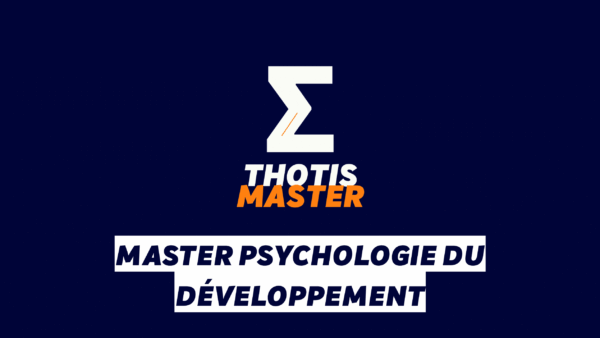 Master Psychologie du développement Logo for Thotis Master with a large white Z symbol on a dark blue background and orange 'MASTER' text below.