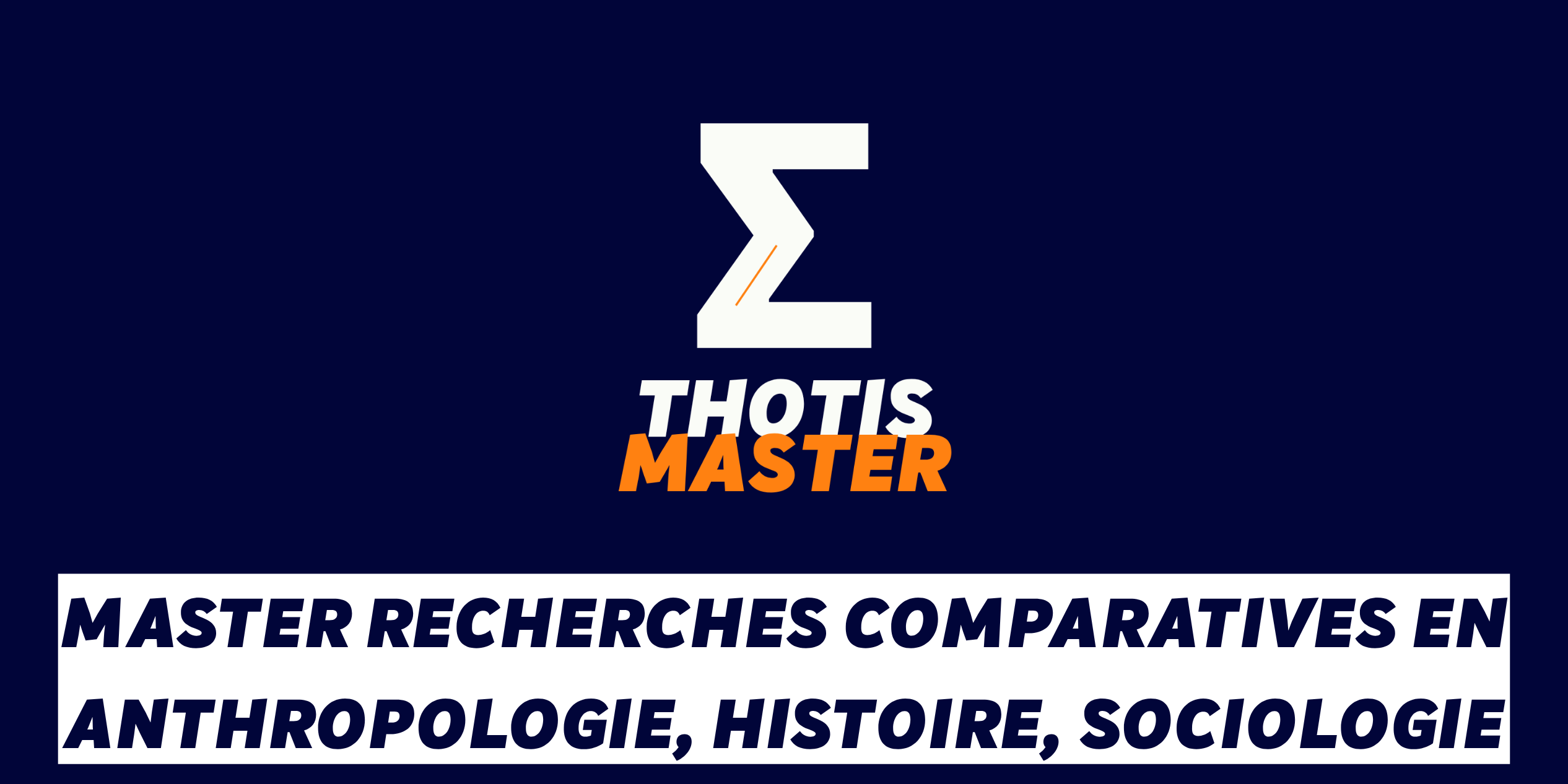Logo for THOTIS MASTER featuring a large white Z-like mark with orange accent on a dark blue background; bold white and orange text below.