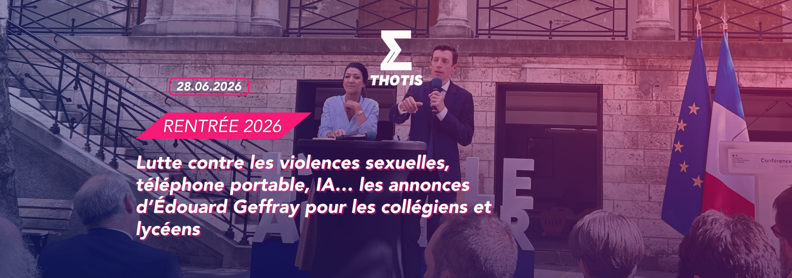 Rentrée 2026 : lutte contre les violences sexuelles, téléphone portable, IA… les annonces d'Édouard Geffray pour les collégiens et lycéens