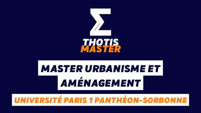 Le Master Urbanisme et aménagement de Sorbonne Université