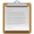 Clipboard holding a page with a formal letter addressed to Karl, starting with 'Dear Karl' and signed 'John Appleseed'.