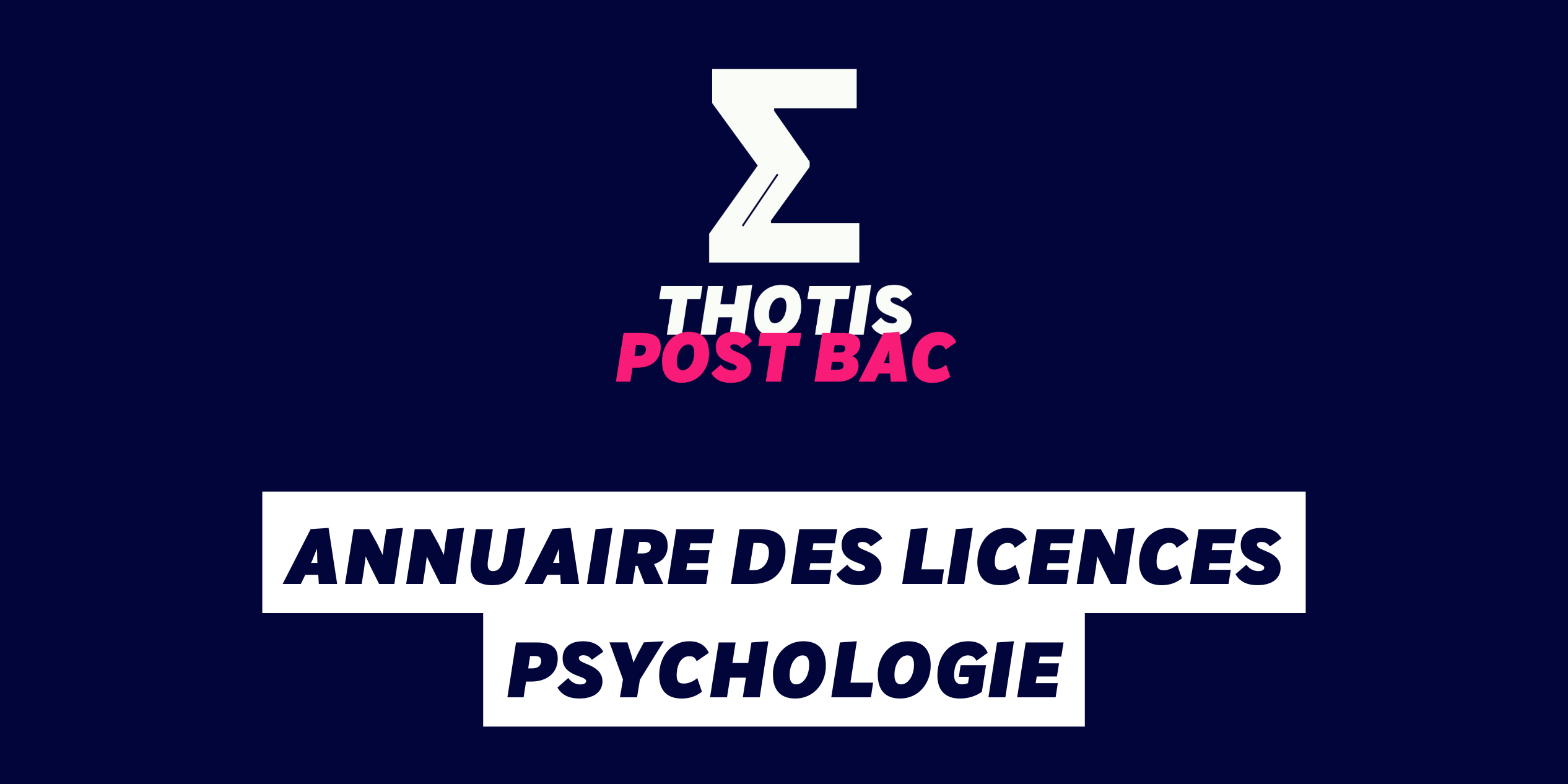 Annuaire des licences psychologie