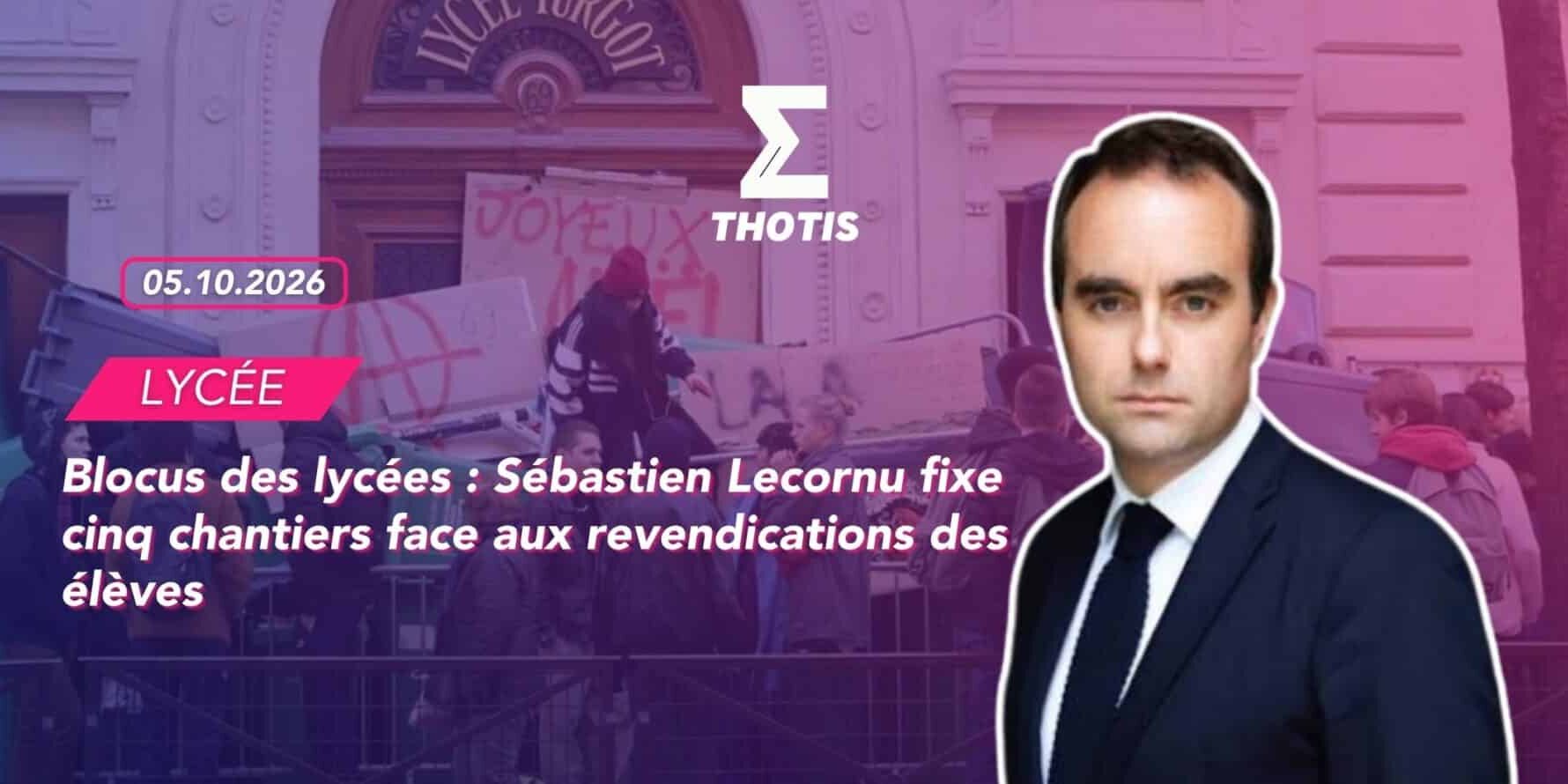 Blocus des lycées : Sébastien Lecornu fixe cinq chantiers face aux revendications des élèves