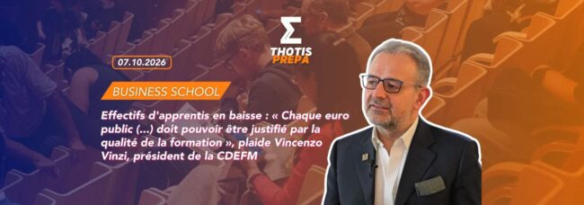 Effectifs d'apprentis en baisse : « Chaque euro public (...) doit pouvoir être justifié par la qualité de la formation », plaide Vincenzo Vinzi, président de la CDEFM