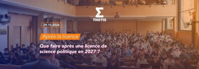 Que faire après une licence de science politique en 2027 ?