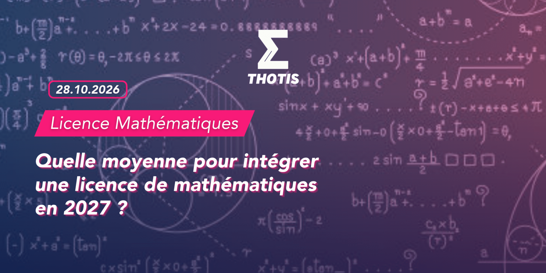 Article quelle moyenne pour intégrer une licence de mathématiques en 2027 Article quelle moyenne pour intégrer une licence de mathématiques en 2027