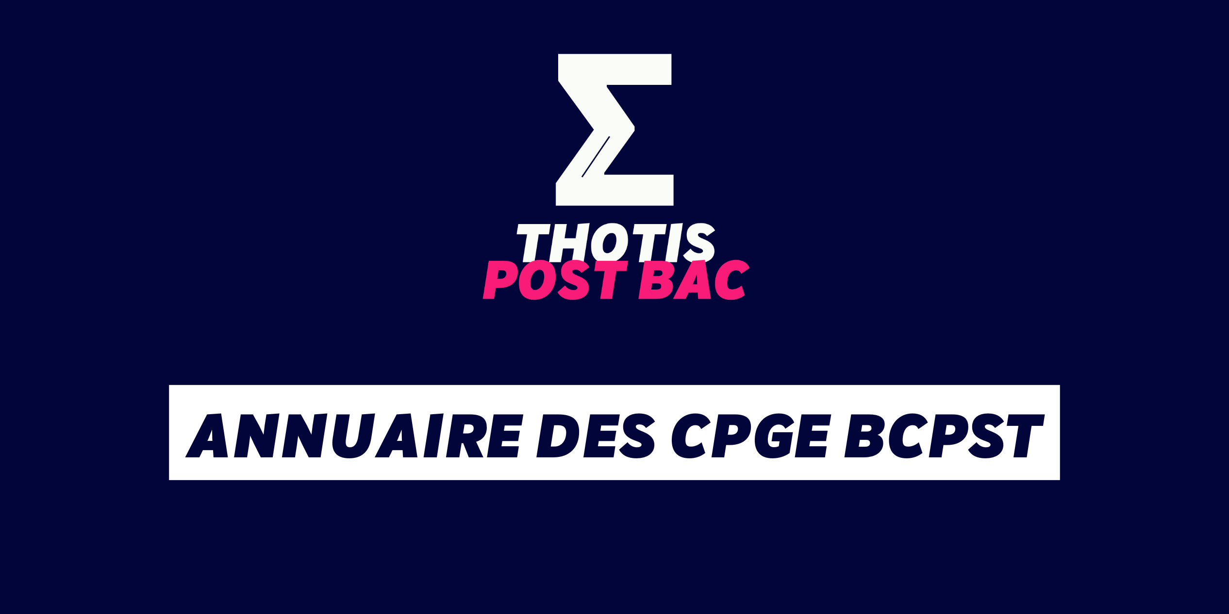 THOTIS Annuaire des CPGE bcpst