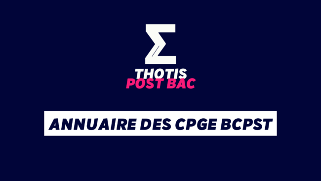 THOTIS Annuaire des CPGE bcpst