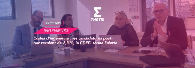 V2Écoles d’ingénieurs les candidatures post-bac reculent de 2,8 %, la CDEFI sonne l’alerte Écoles d'ingénieurs : les candidatures post-bac reculent de 2,8 %, la CDEFI sonne l'alerte
